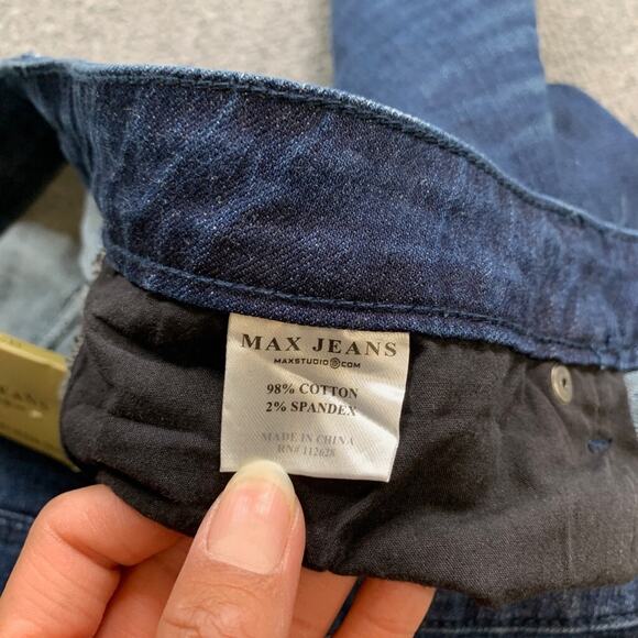 Max Studio Jeans Womens 10 Denim Salisbury Sleek Skinny Stretch Max Fit Zip Fly - Picture 9 of 12